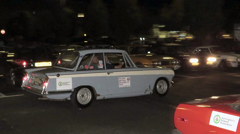 Triumphs Gather at Wetherby Services for Round Britain Reliability Run